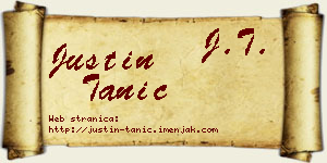 Justin Tanić vizit kartica